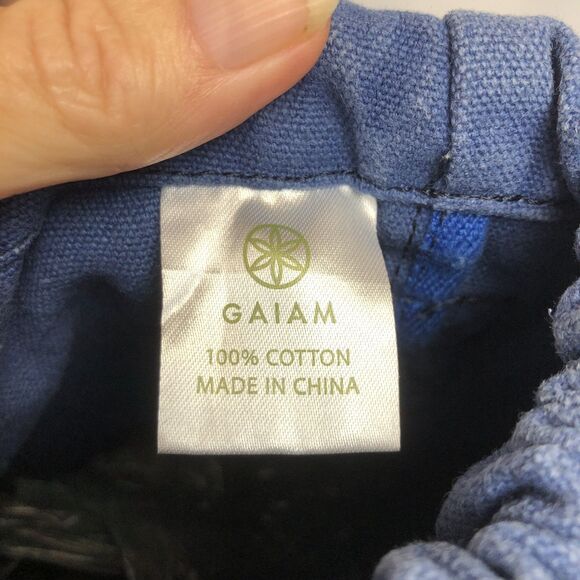 Gaiam Watercress Cargo Yoga Mat Cotton Bag - Blue Tote - Picture 8 of 9